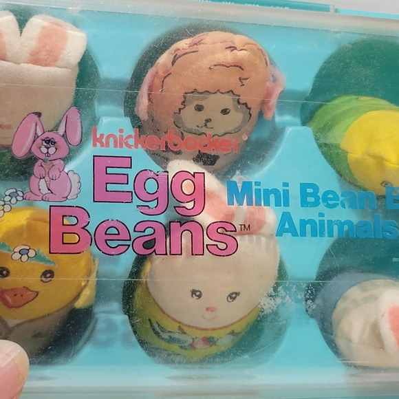 Knickerbocker 1978 vintage Easter Egg bean bag animals toy in carton - Picture 2 of 12